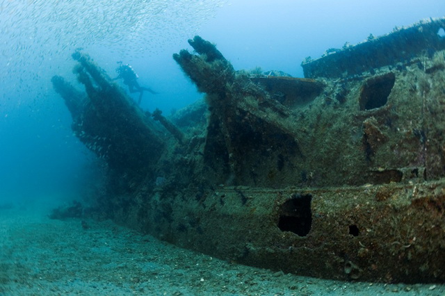 Дайвинг к затонувшим кораблям - субмарина U-352